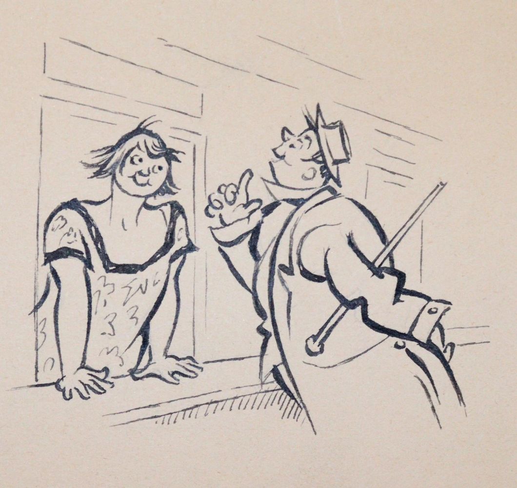 Große Abbildung Nr.2: 144-3876 Storch, Carl: (Künstlergraphik, Karikatur)