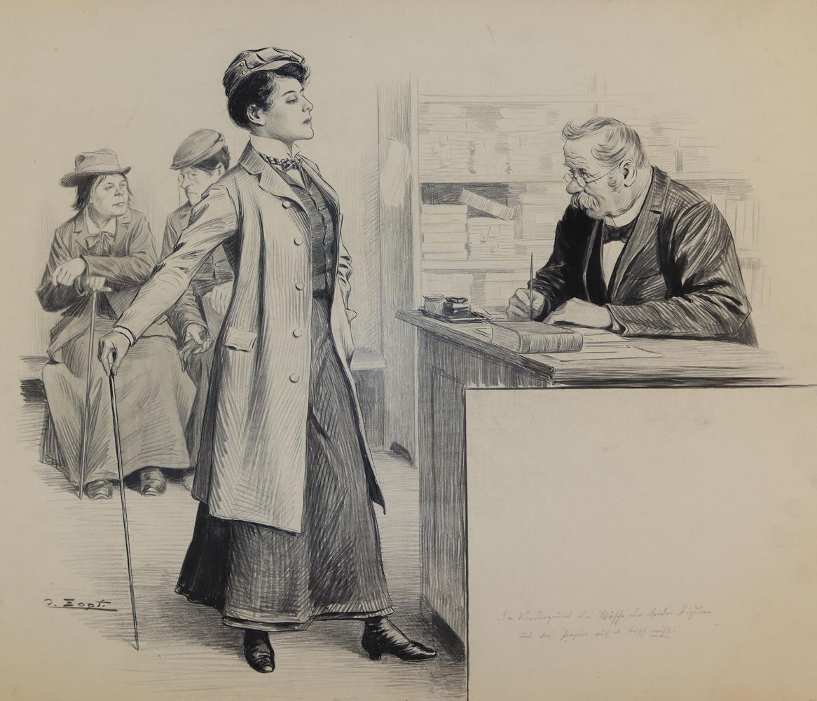Große Abbildung Nr.3: 144-3879 Zopf, Carl: (Künstlergraphik, Karikatur)