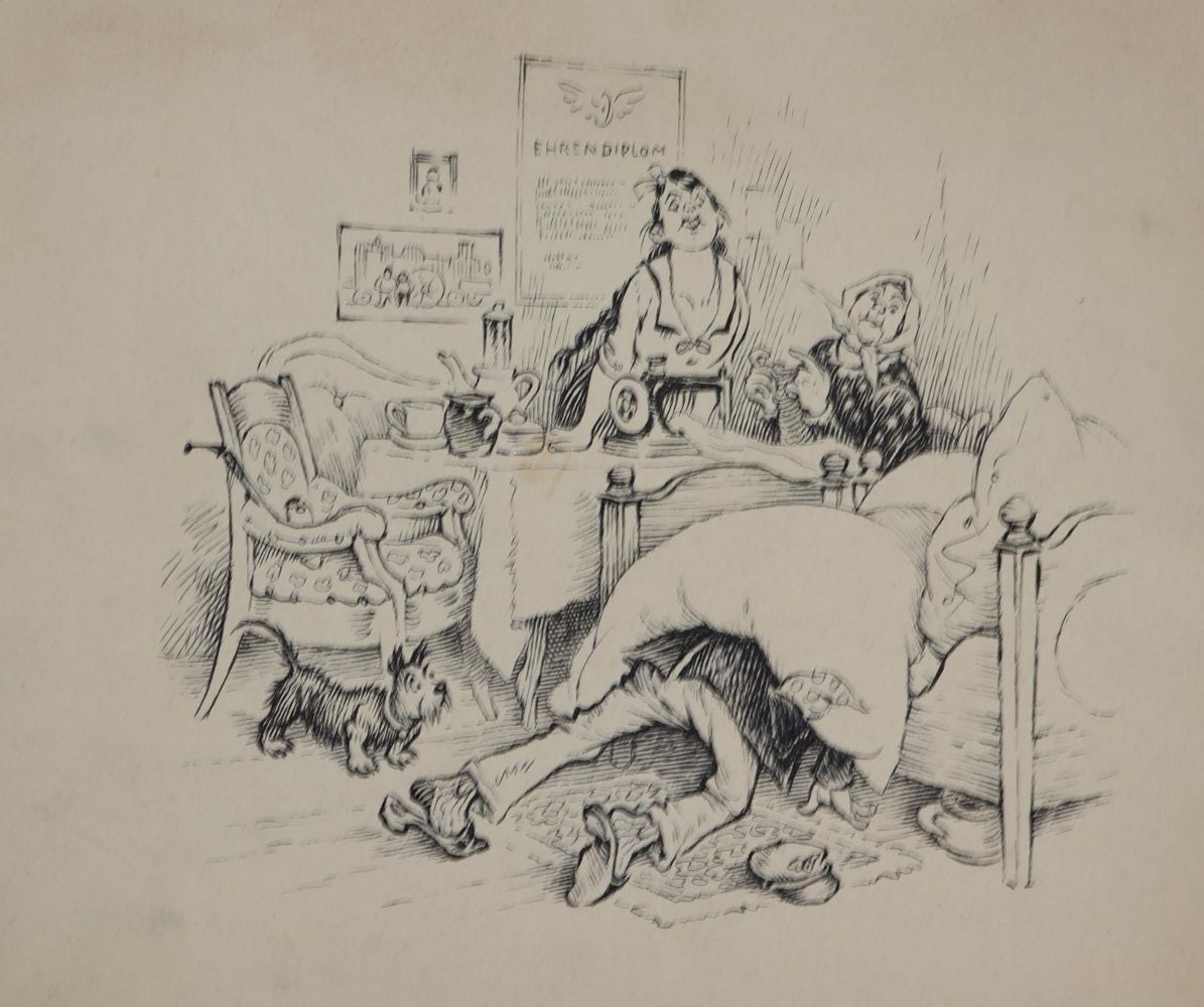 Große Abbildung Nr.6: 144-3880 Zopf, Carl: (Künstlergraphik, Karikatur)