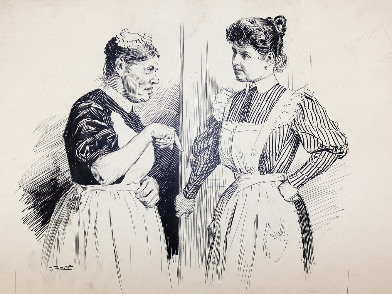 Große Abbildung Nr.5: 144-3882 Zopf, Carl: (Künstlergraphik, Karikatur)