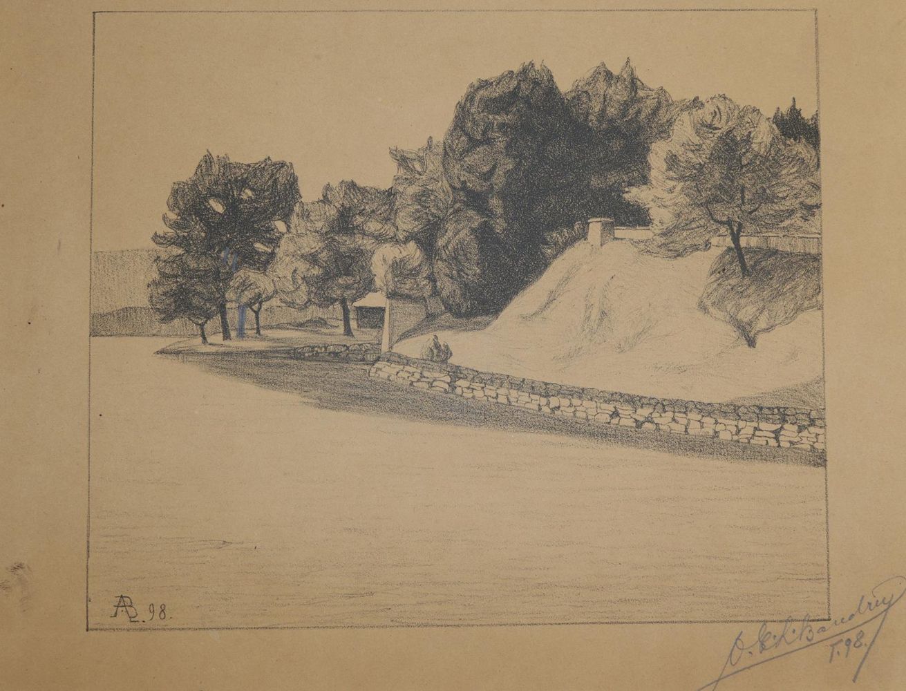 Große Abbildung Nr.3: 144-3965 Uferlandschaften.: (Künstlergraphik, Landschaften)