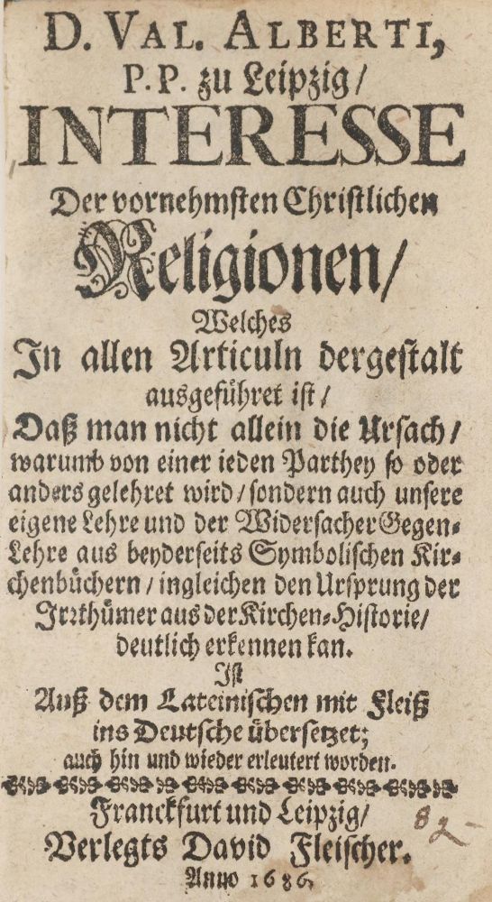 Große Abbildung Nr.1: 144-4 Alberti,V.: (Alte Drucke, Handschriften und Theologie)