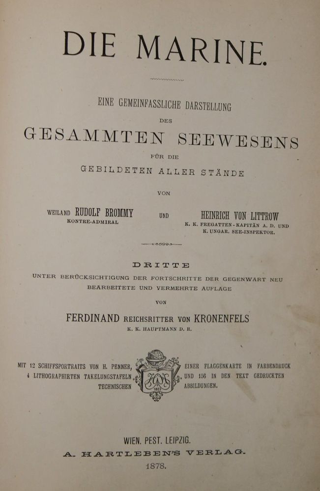 Große Abbildung Nr.1: 144-414 Brommy,R. (d.i. K.R.Bromme) u. H.v.Littrow.: (Militaria, Marine)