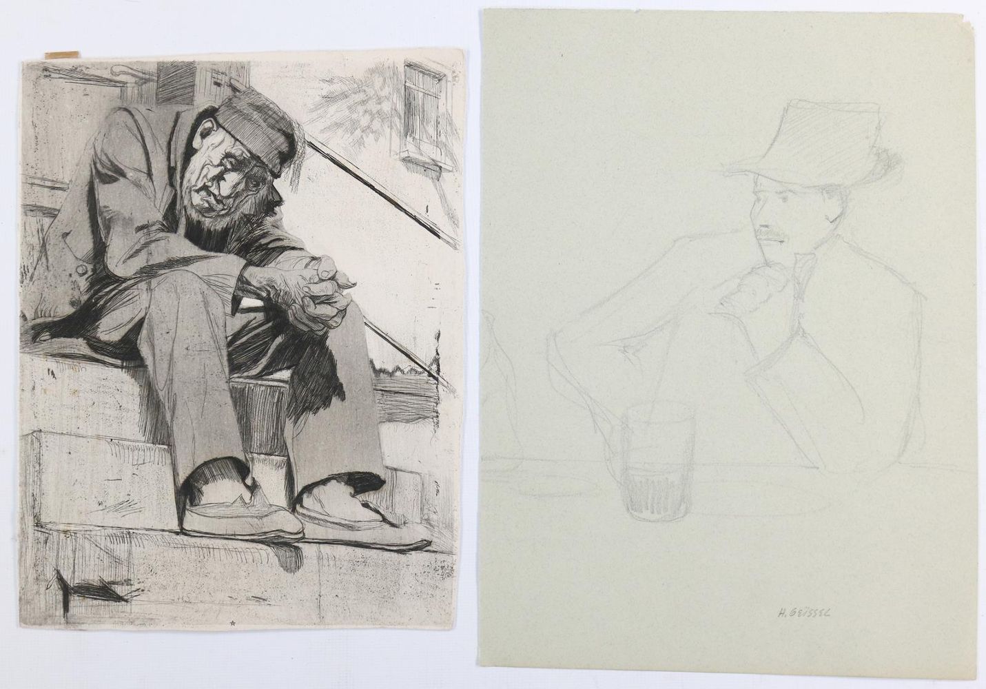 Große Abbildung Nr.4: 144-4196 Portraits: (Künstlergraphik)