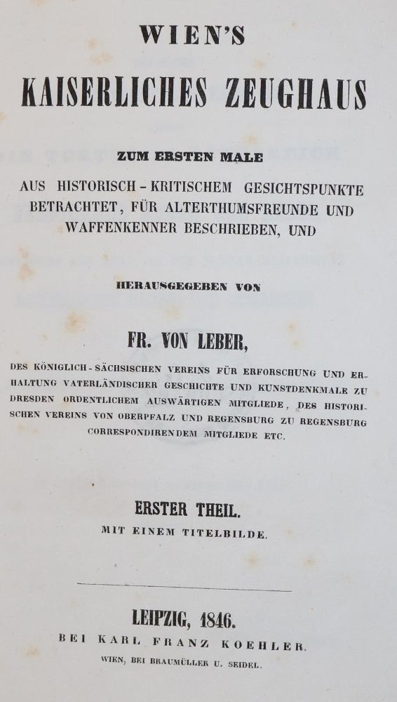 Große Abbildung Nr.1: 144-434 Leber,F.v. (Hrsg.).: (Militaria, Waffen)