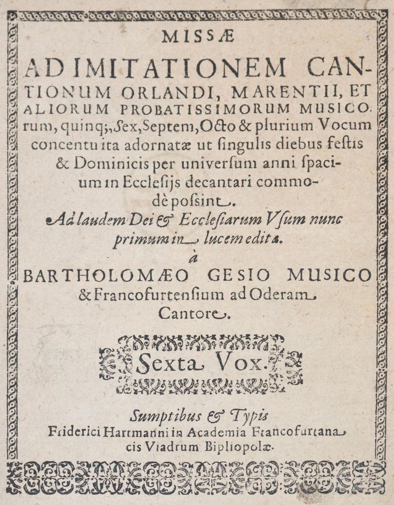 Große Abbildung Nr.1: 144-440 Gesius,B.: (Musik)