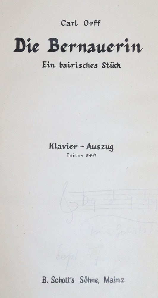 Große Abbildung Nr.1: 144-451 Orff,C.: (Musik)