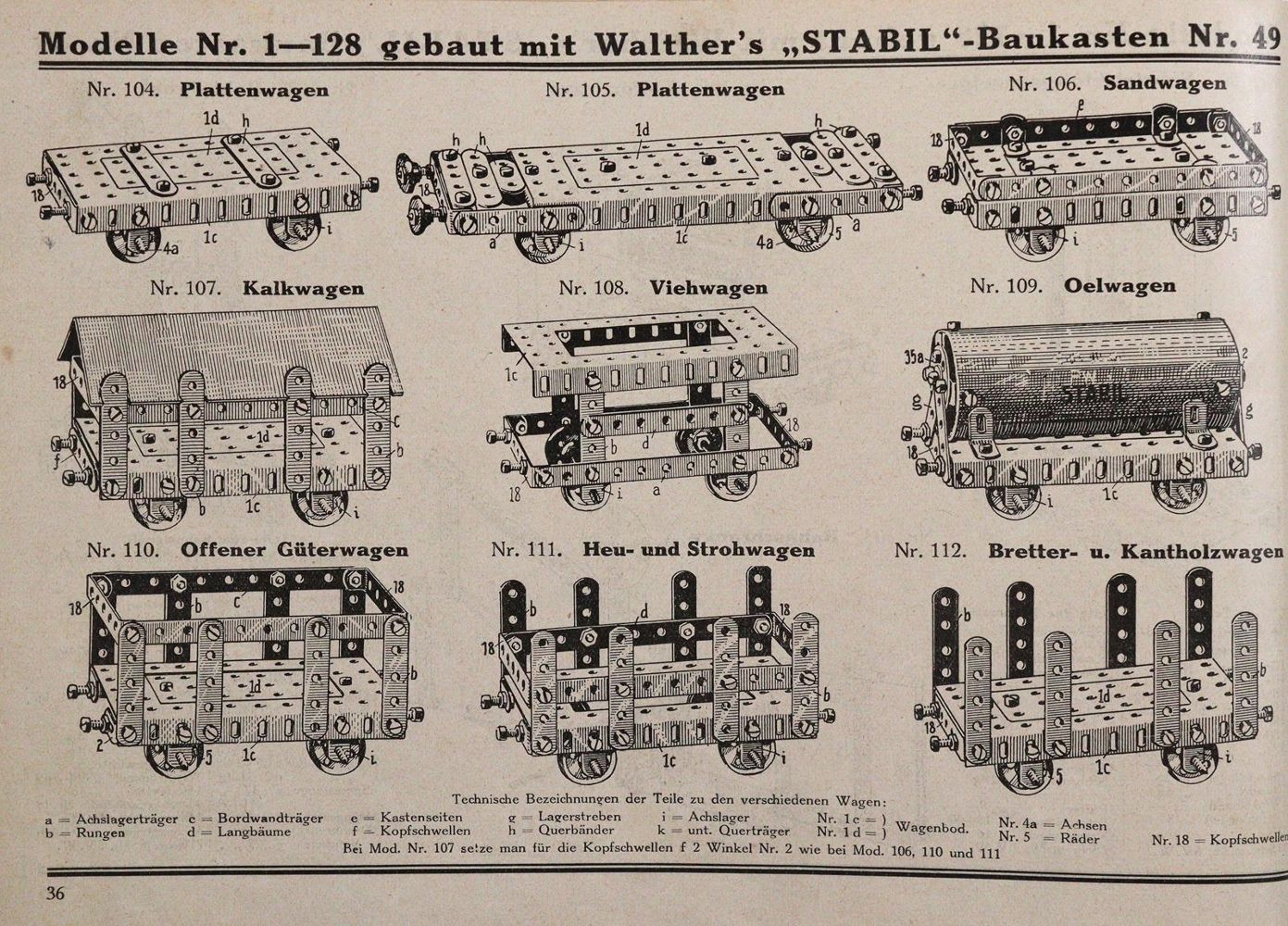 Große Abbildung Nr.2: 144-501 Walther's Metallbaukasten.: (Spiele)