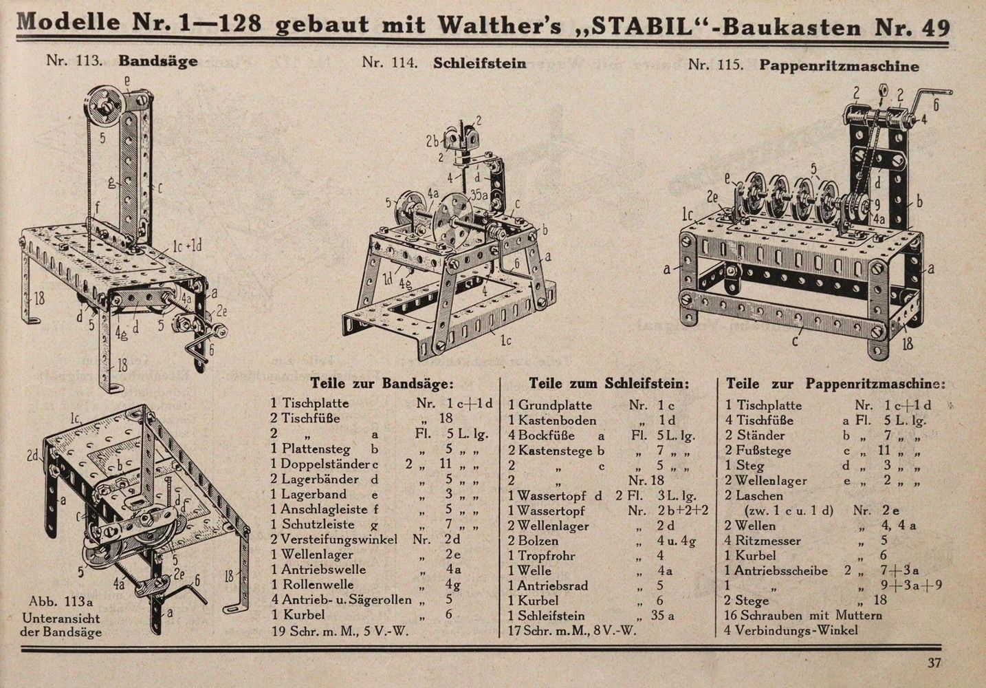 Große Abbildung Nr.3: 144-501 Walther's Metallbaukasten.: (Spiele)