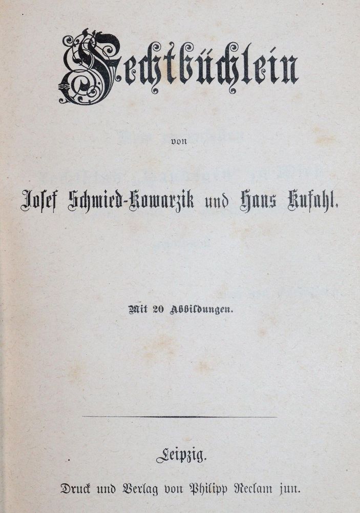 Große Abbildung Nr.1: 144-503 Schmied-Kowarzik,J. u. H.Kufahl.: (Sport, Fechten)