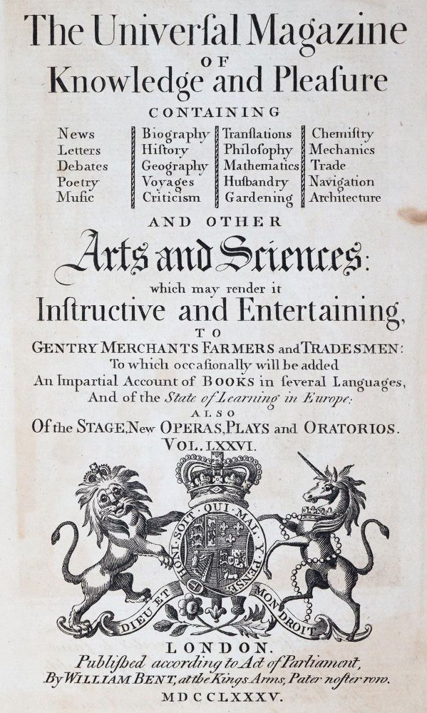 Große Abbildung Nr.1: 144-520 Universal Magazine, The,: (Zeitschriften und Zeitungen)