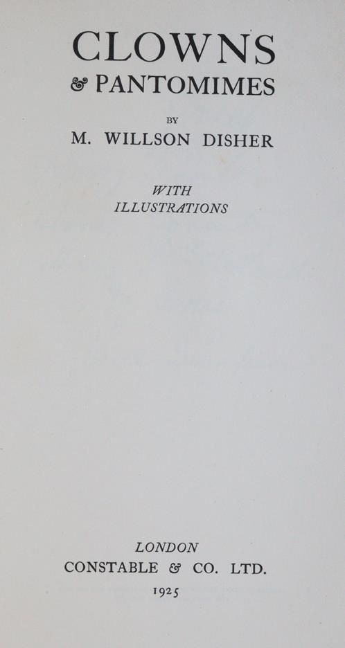 Große Abbildung Nr.1: 144-522 Disher, M. Willson.: (Zirkus)