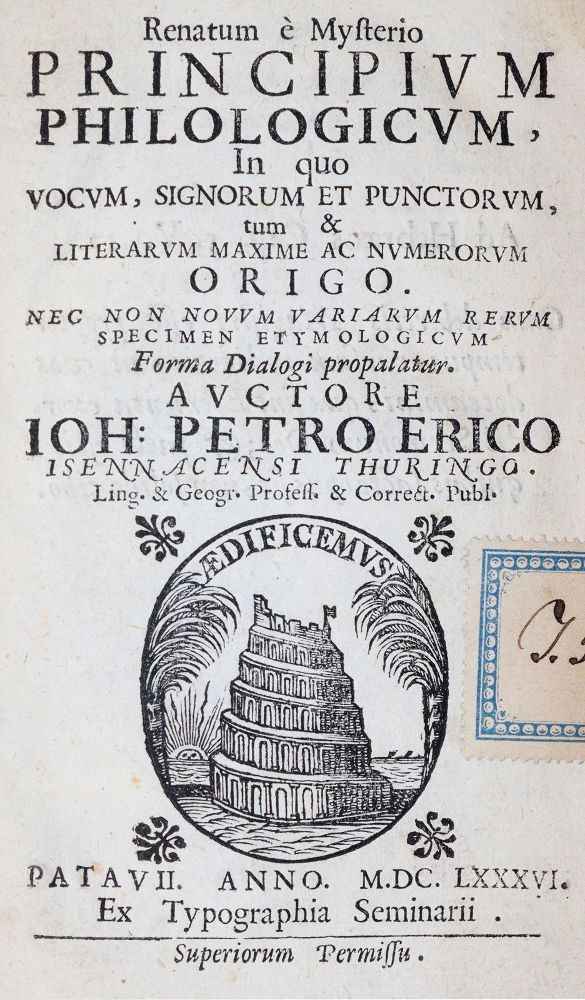 Große Abbildung Nr.1: 144-53 Ericus,J.P.: (Alte Drucke, Handschriften und Theologie)