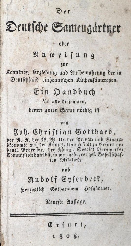 Große Abbildung Nr.1: 144-531 Gotthard,J.C. u. R.Eyserbeck.: (Küche und Haushalt, Garten)