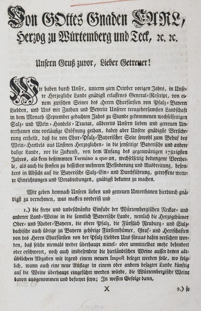 Große Abbildung Nr.5: 144-538 Verordnungen für Württemberg: (Küche und Haushalt, Getränke, Wein)