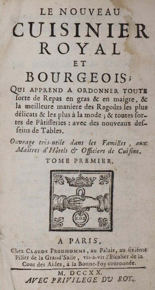 Große Abbildung Nr.1: 144-553 (Massialot,F.).: (Küche und Haushalt, Kochbücher)