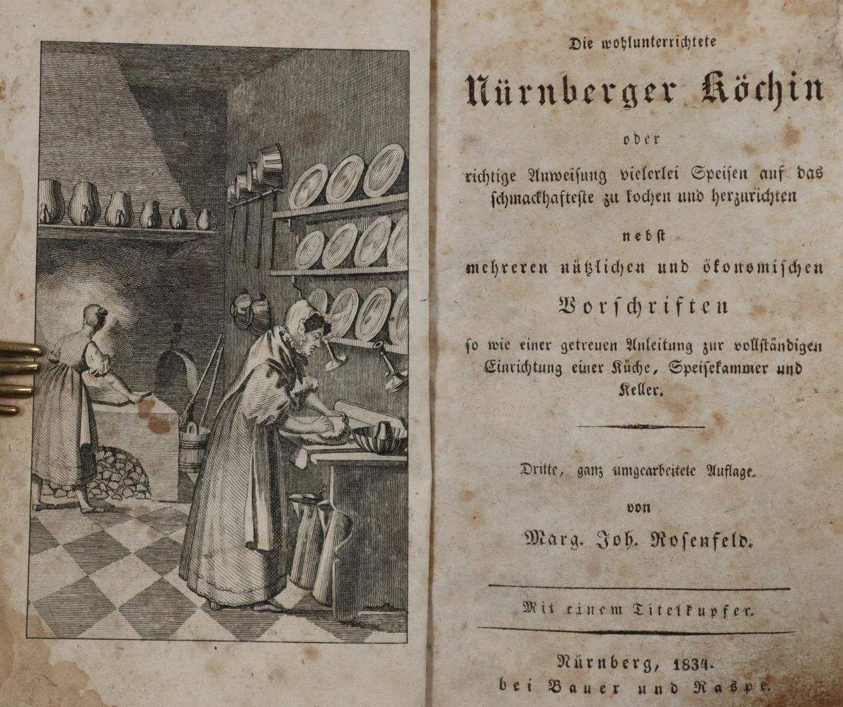 Große Abbildung Nr.1: 144-556 Rosenfeld,M.J.: (Küche und Haushalt, Kochbücher, Nürnberg)