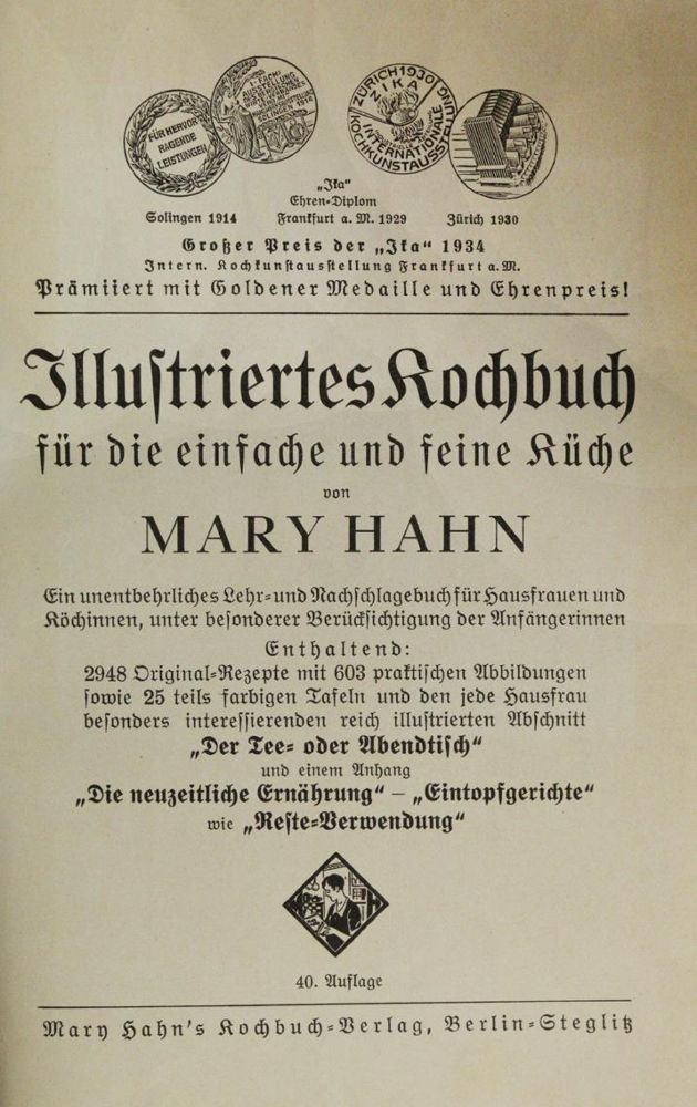 Große Abbildung Nr.1: 144-560 Sammlung: (Küche und Haushalt, Kochbücher)
