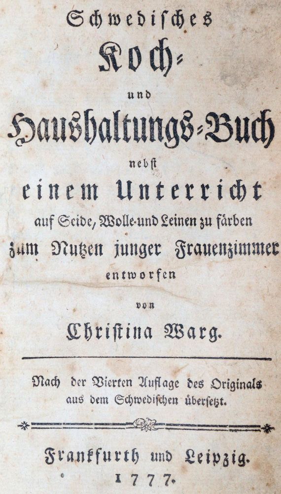 Große Abbildung Nr.1: 144-562 Warg,C.: (Küche und Haushalt, Kochbücher)
