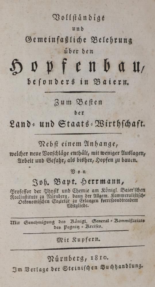 Große Abbildung Nr.1: 144-570 Herrmann,J.B.: (Land- und Forstwirtschaft, Bier und Brauerei)
