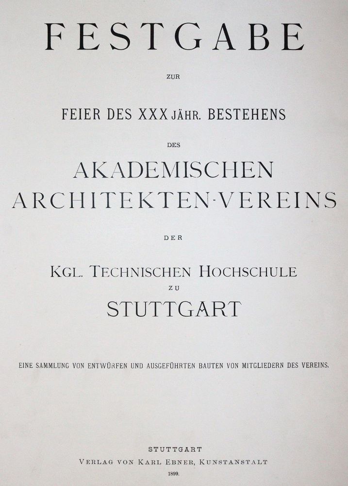 Große Abbildung Nr.6: 144-605 Eisenlohr,L. u. C.Weigle (Hrsg.).: (Architektur)