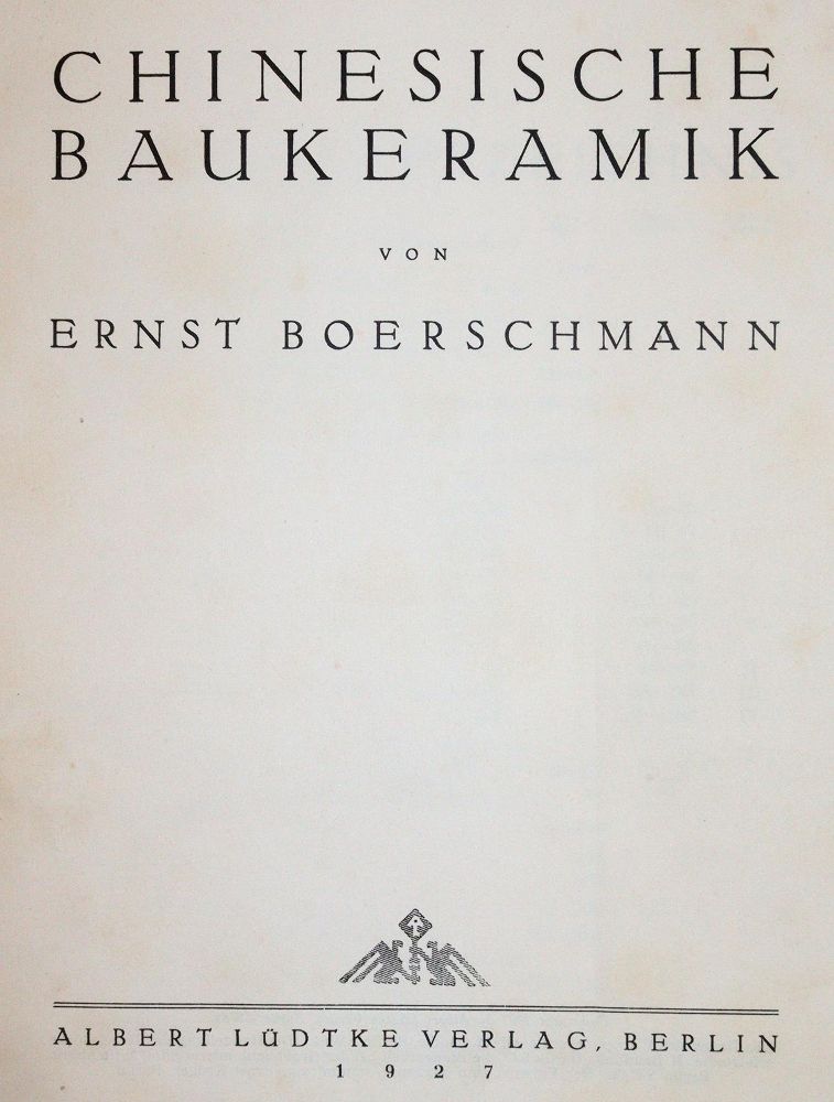 Große Abbildung Nr.1: 144-626 Boerschmann,E.: (China)