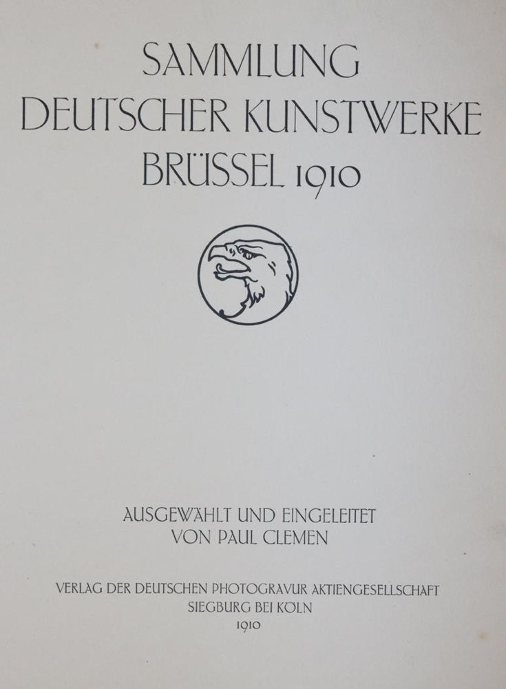 Große Abbildung Nr.1: 144-627 Clemen,P. (Hrsg.).: (Kunstwissenschaft)