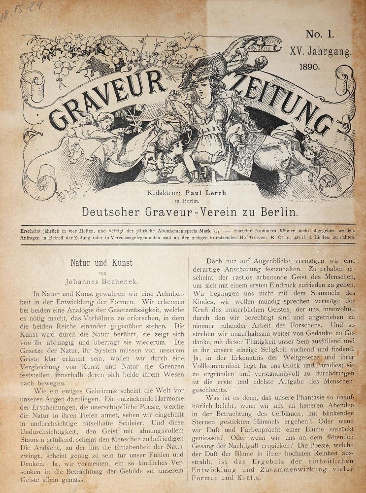 Große Abbildung Nr.1: 144-638 Graveur-Zeitung.: (Kunstwissenschaft)