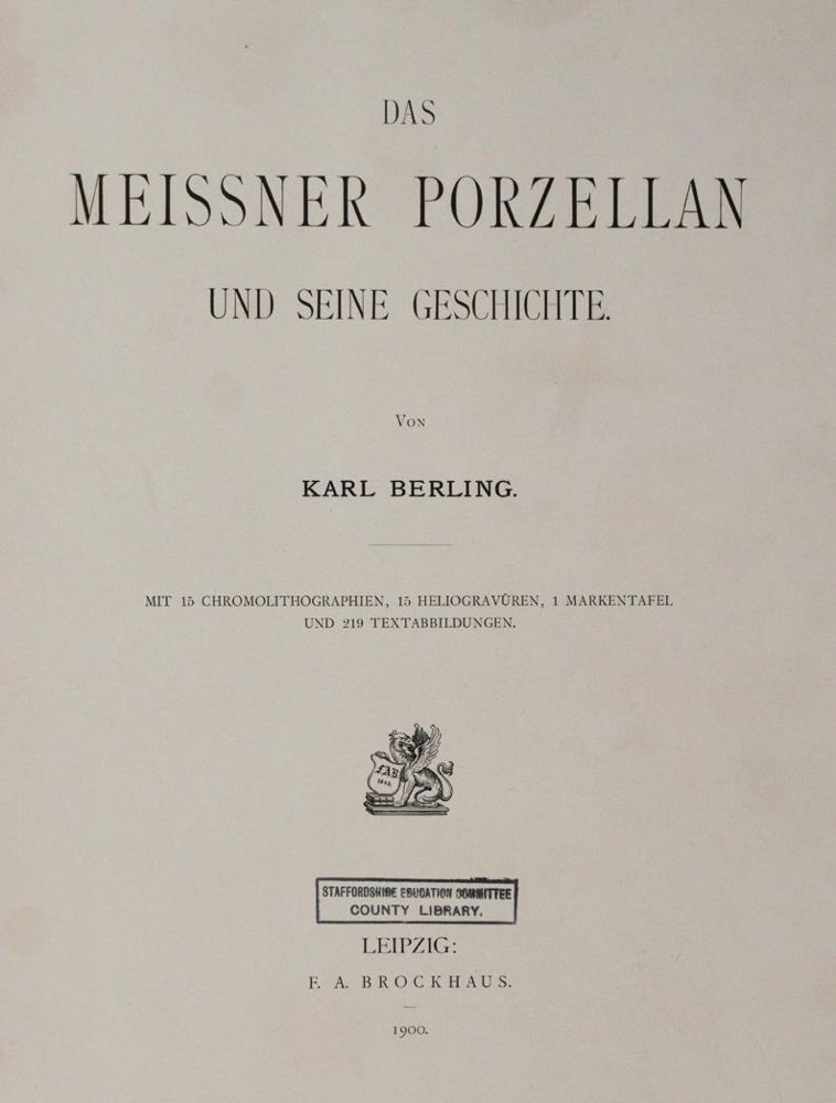 Große Abbildung Nr.1: 144-670 Berling,K.: (Porzellan u. Keramik, Meissen)