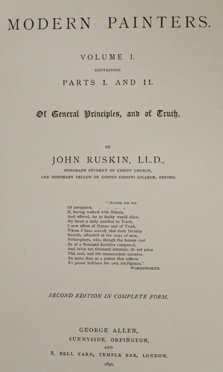 Große Abbildung Nr.1: 144-675 Ruskin,J.: (Kunstwissenschaft)