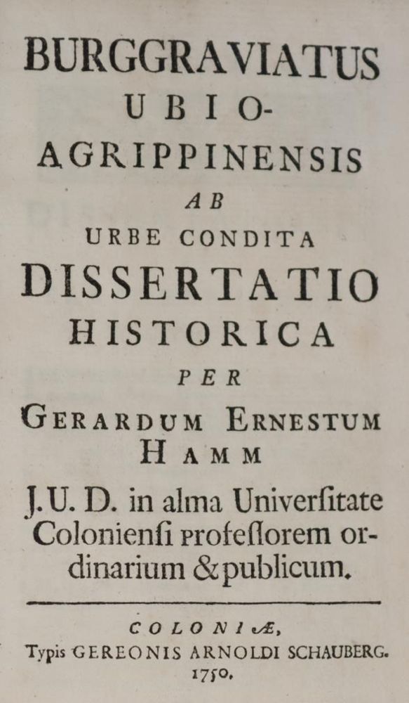 Große Abbildung Nr.1: 144-74 Hamm,G.E.: (Alte Drucke, Handschriften und Theologie)