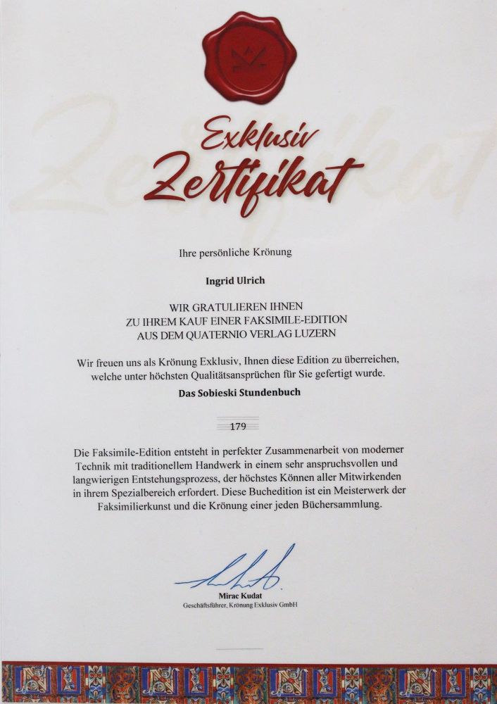 Große Abbildung Nr.44: 144-743 Sobieski-Stundenbuch, Das.: (Faksimile)