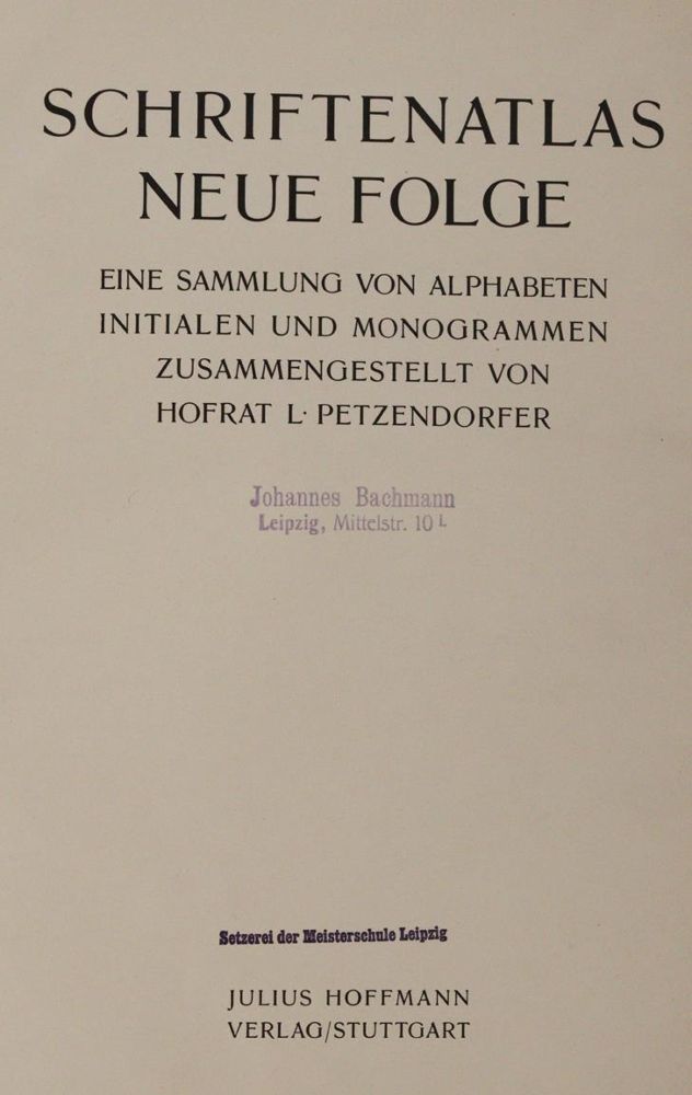 Große Abbildung Nr.1: 144-780 Petzendorfer,L.: (Typographie und Kalligraphie)