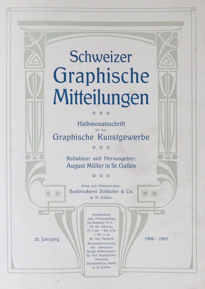 Große Abbildung Nr.1: 144-782 Schweizer Graphische Mitteilungen.: (Typographie und Kalligraphie)