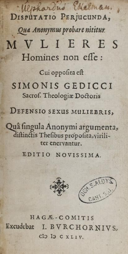 Große Abbildung Nr.1: 144-806 Gediccus,S.: (Frauenbewegung)