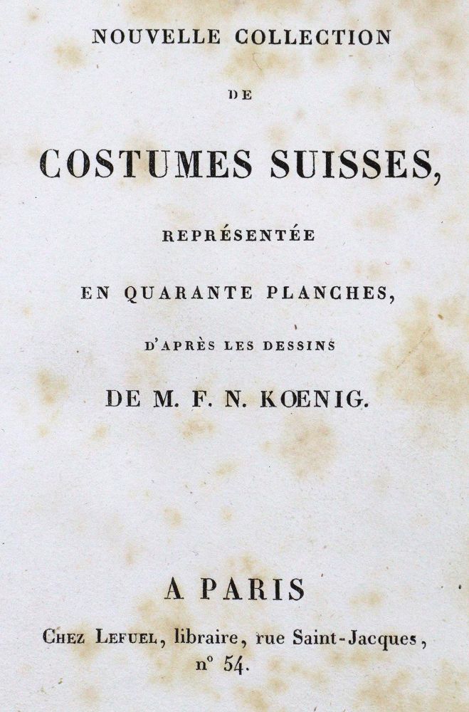 Große Abbildung Nr.1: 144-825 König,F.N.: (Mode und Trachten, Schweiz)