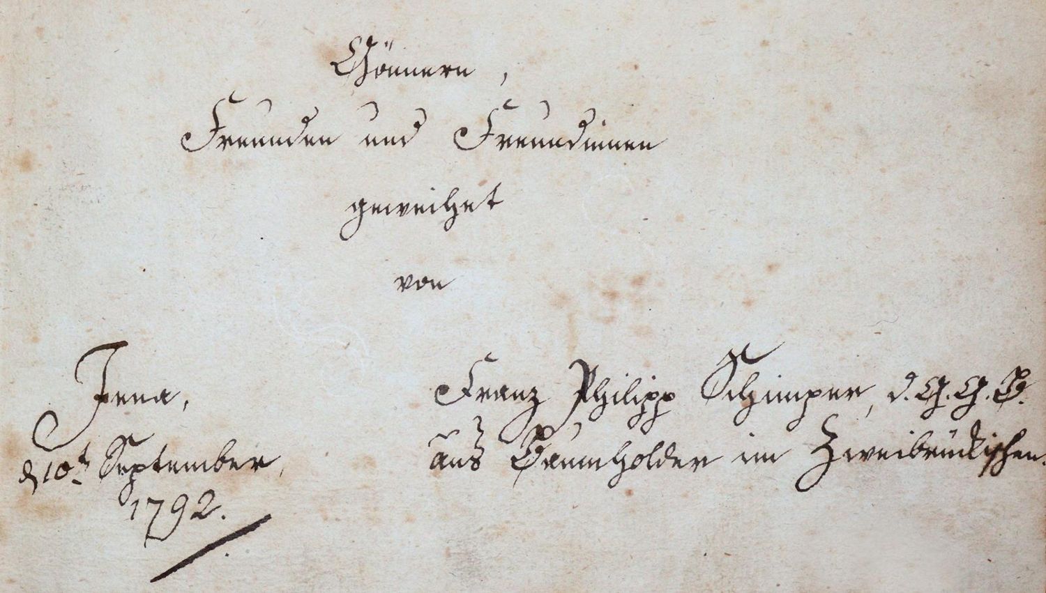 Große Abbildung Nr.1: 144-85 Zweibrücken.: (Handschriften, Stammbücher)