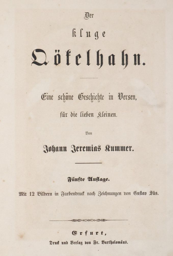 Große Abbildung Nr.1: 144-883 Kummer,J.J.: (Kinder- und Jugendbücher)