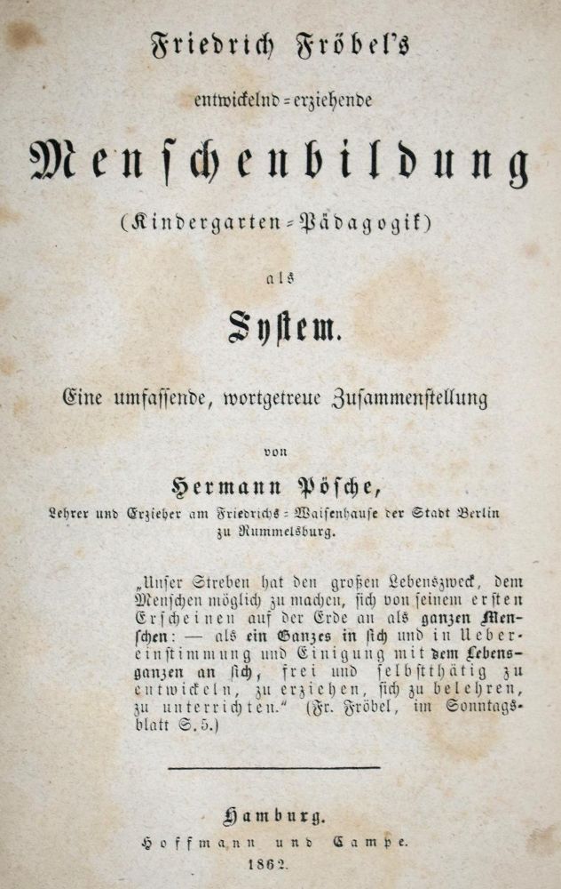 Große Abbildung Nr.1: 144-902 Pösche,H.: (Pädagogik, Fröbel)