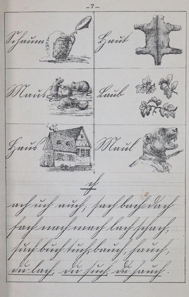 Große Abbildung Nr.3: 144-909 Bilderfibel: (Pädagogik, Taubstummenwesen)