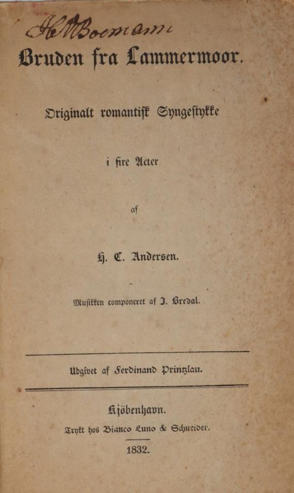 Große Abbildung Nr.1: 144-953 Andersen,H.C.: (Literatur und illustrierte Bücher bis 19.Jahrhundert)