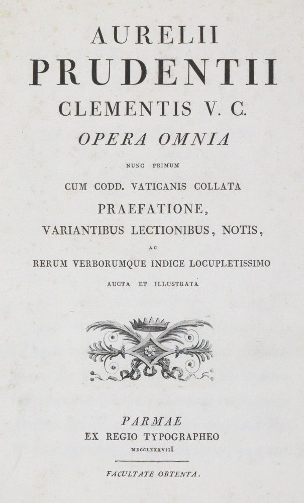 Große Abbildung Nr.1: 144-958 Prudentius (Aurelius P. Clemens).: (Bodoni)