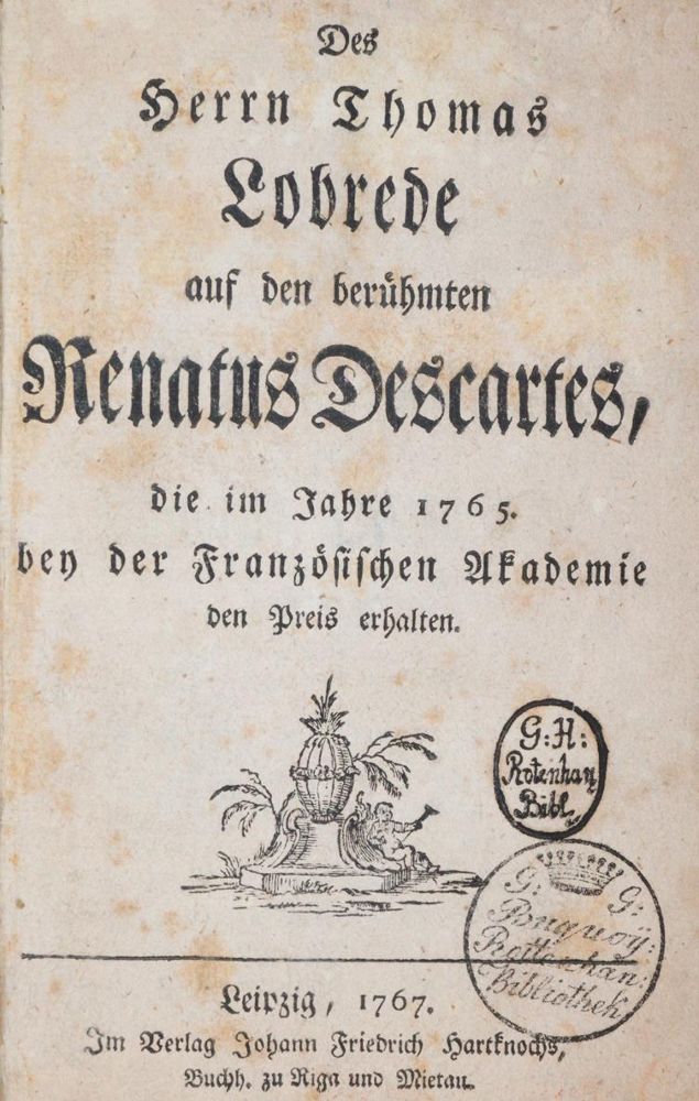 Große Abbildung Nr.1: 144-970 Thomas,(A.L.).: (Descartes)