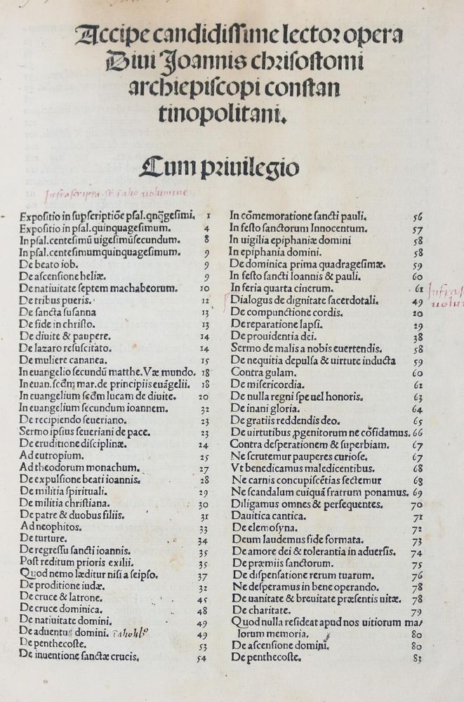 Große Abbildung Nr.3: 144-99 Johannes Chrysostomos.: (Alte Drucke, Handschriften und Theologie)
