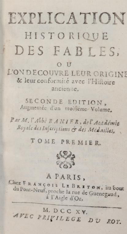 Große Abbildung Nr.1: 144-991 Banier,A.: (Fabeln)