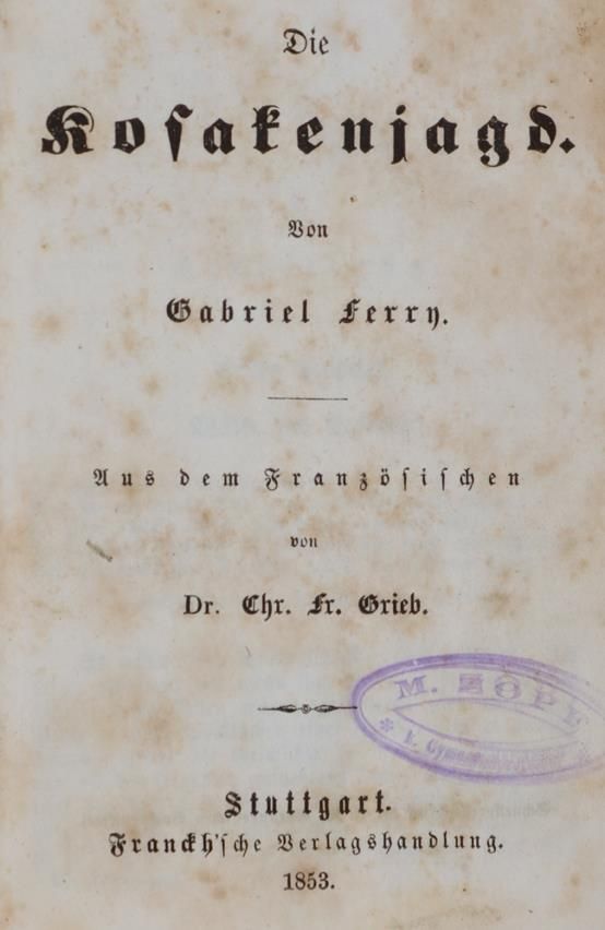 Große Abbildung Nr.1: 144-995 Ferry,G. (d.i. L.de Bellemare).: (Literatur und illustrierte Bücher bis 19.Jahrhundert)
