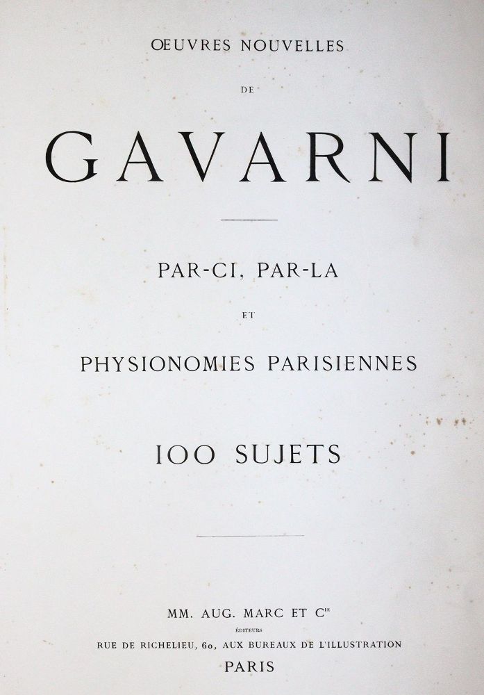 Große Abbildung Nr.1: 144-999 Gavarni (d.i. S.P.Chevalier).: (Literatur und illustrierte Bücher bis 19.Jahrhundert)