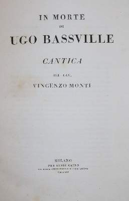 Bild Nr.1: 144-1044 Monti,V.: (Literatur und illustrierte Bücher bis 19.Jahrhundert)