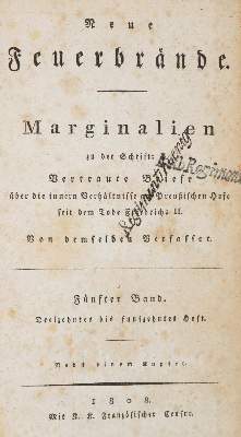 Bild Nr.1: 144-1048 Neue Feuerbrände.: (Literatur und illustrierte Bücher bis 19.Jahrhundert)
