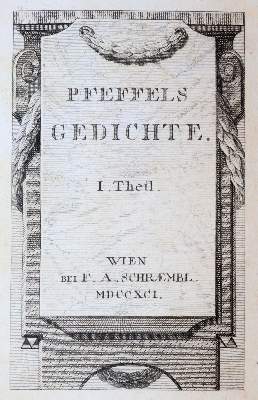 Bild Nr.1: 144-1054 Pfeffel,G.K.: (Literatur und illustrierte Bücher bis 19.Jahrhundert)